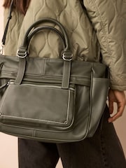Kaki - Casual Zip Grab Bag - Bild 3 av 11