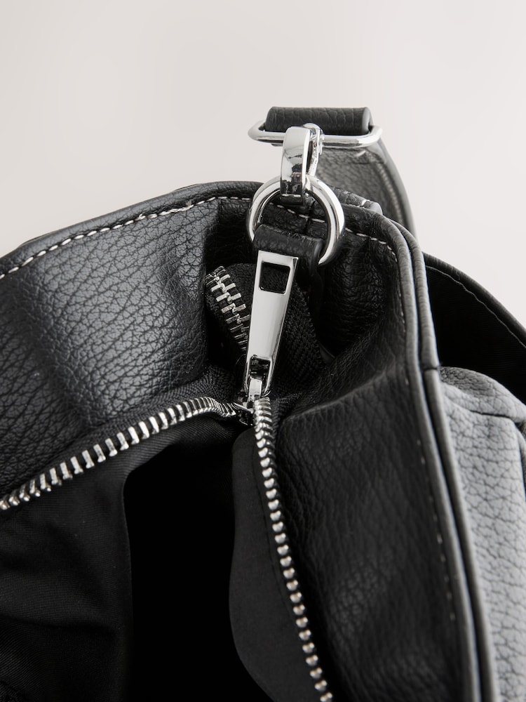 Black Casual Zip Grab Bag - Image 15 of 15