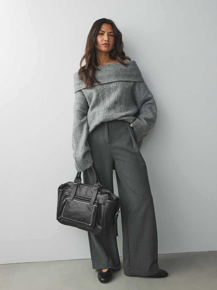 Black Casual Zip Grab Bag - Image 2 of 15