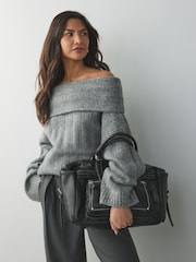 Black Casual Zip Grab Bag - Image 3 of 15