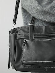 Black Casual Zip Grab Bag - Image 5 of 15