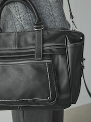 Black Casual Zip Grab Bag - Image 6 of 15