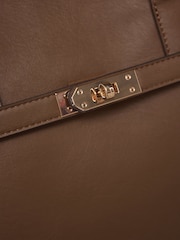 Taupe Brown Large Tote Bag - Image 9 of 14