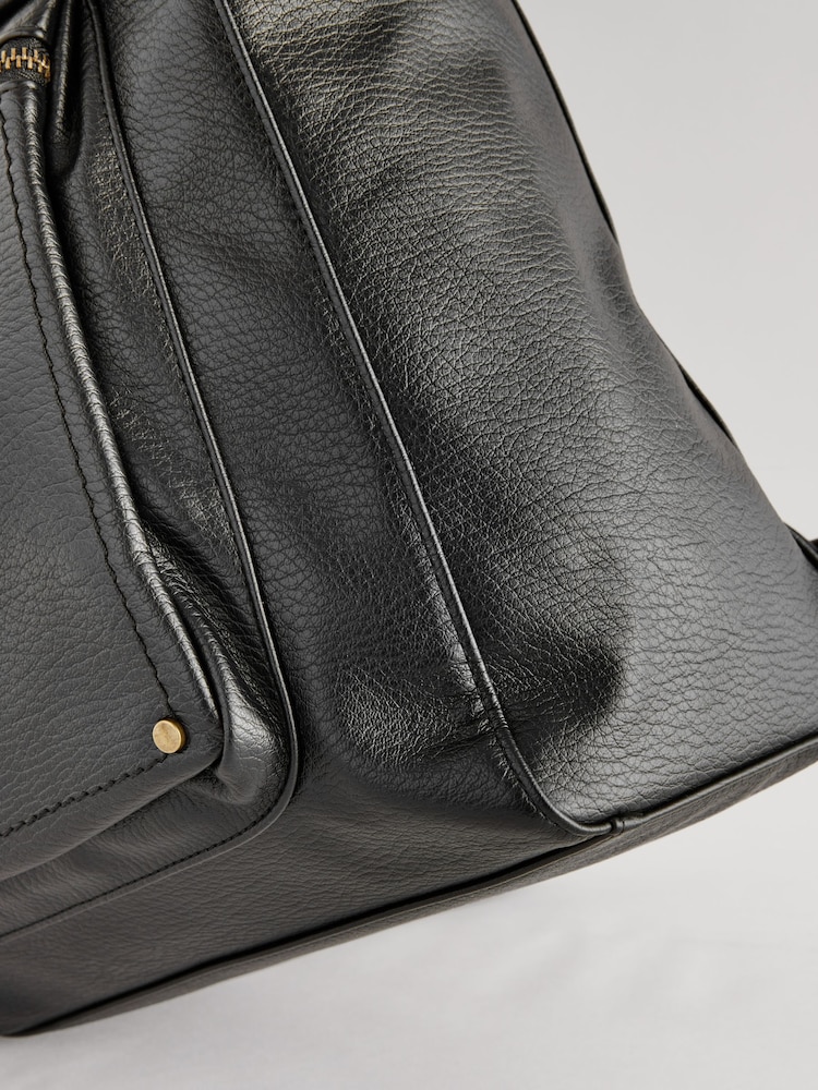 Black Messenger Style Backpack - Image 9 of 10
