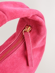 Pink Suede Mini Hand Held Bag - Image 10 of 11
