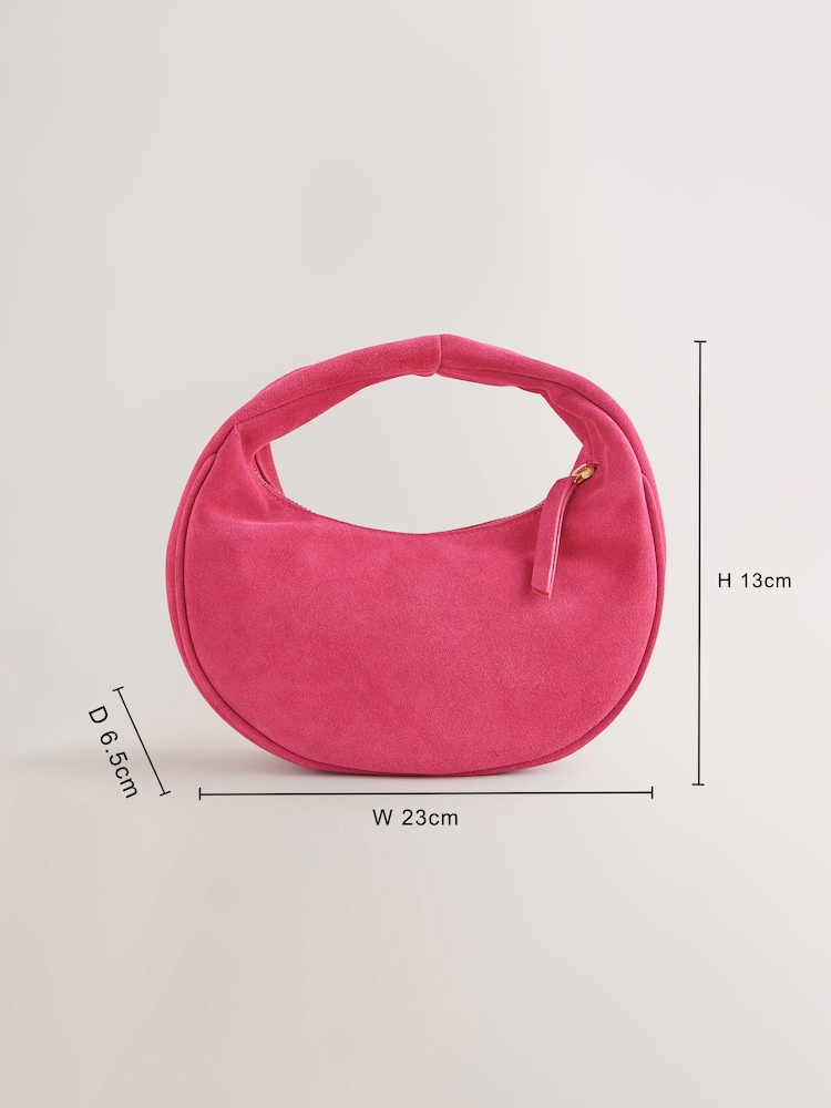 Pink Suede Mini Hand Held Bag - Image 4 of 11