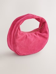 Pink Suede Mini Hand Held Bag - Image 8 of 11