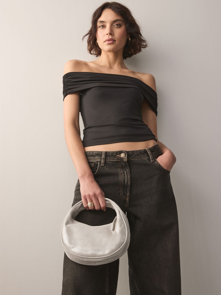 Gold Suede Mini Hand Held Bag - Image 2 of 9