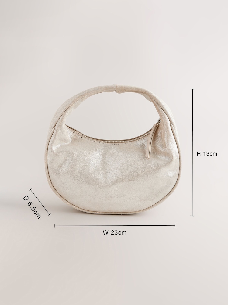 Gold Suede Mini Hand Held Bag - Image 4 of 9