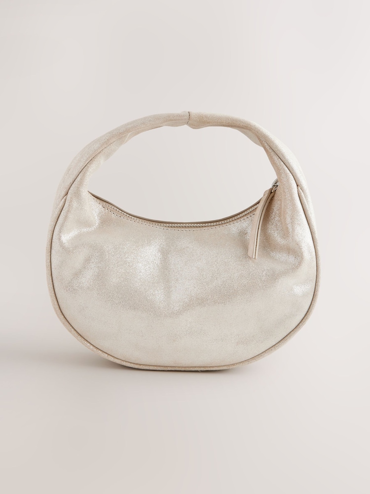 Gold Suede Mini Hand Held Bag - Image 7 of 9