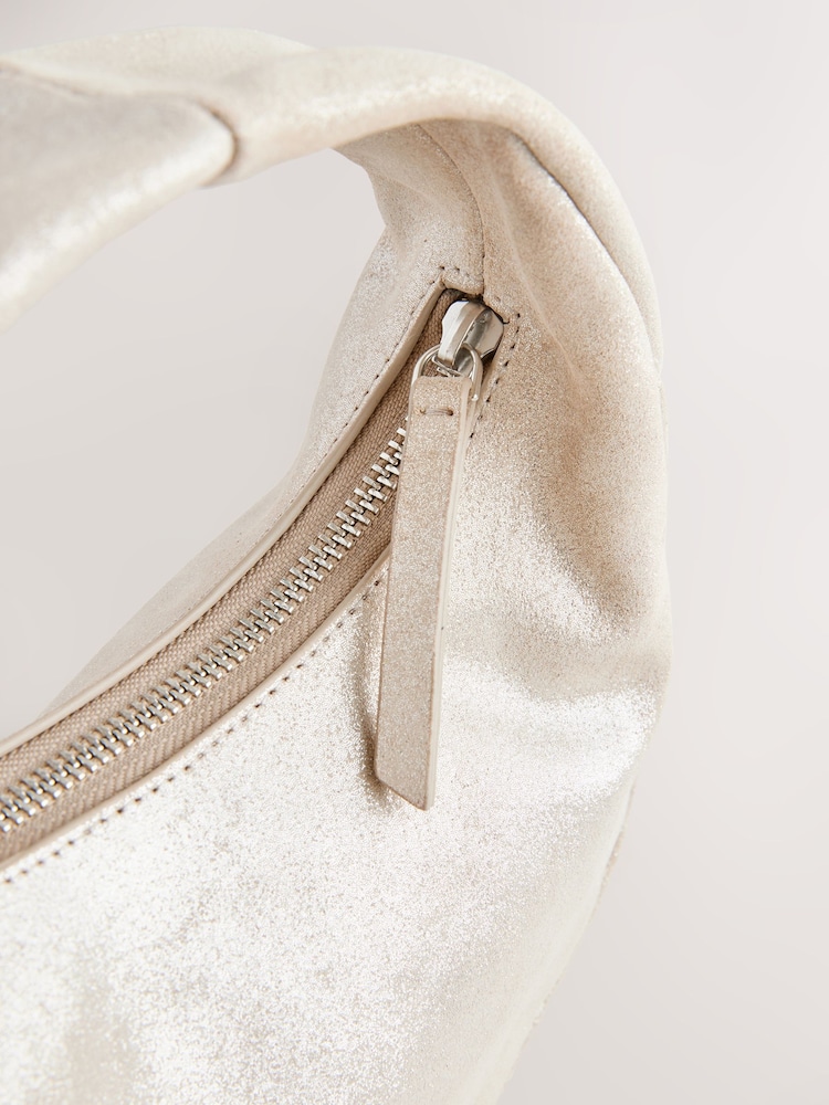 Gold Suede Mini Hand Held Bag - Image 8 of 9