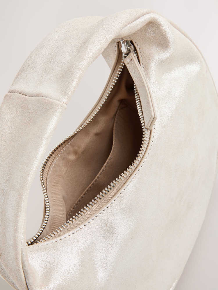 Gold Suede Mini Hand Held Bag - Image 9 of 9