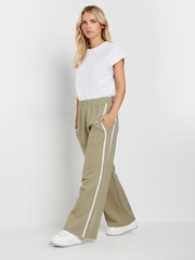 PixieGirl Petite Grey Stripe Straight Leg Joggers - Image 1 of 5