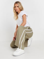 PixieGirl Petite Grey Stripe Straight Leg Joggers - Image 2 of 5