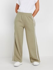 PixieGirl Petite Grey Stripe Straight Leg Joggers - Image 3 of 5