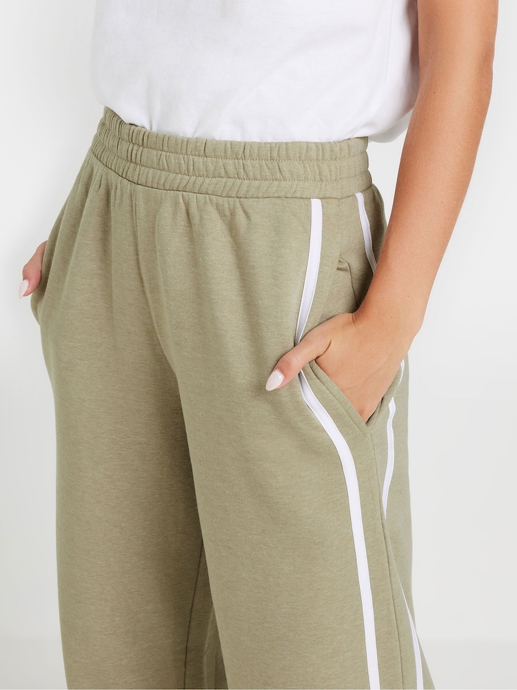 PixieGirl Petite Grey Stripe Straight Leg Joggers - Image 5 of 5