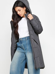 PixieGirl Petite Grey Sporty Mid Weight Padded Coat - Image 4 of 5