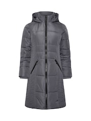 PixieGirl Petite Grey Sporty Mid Weight Padded Coat - Image 5 of 5