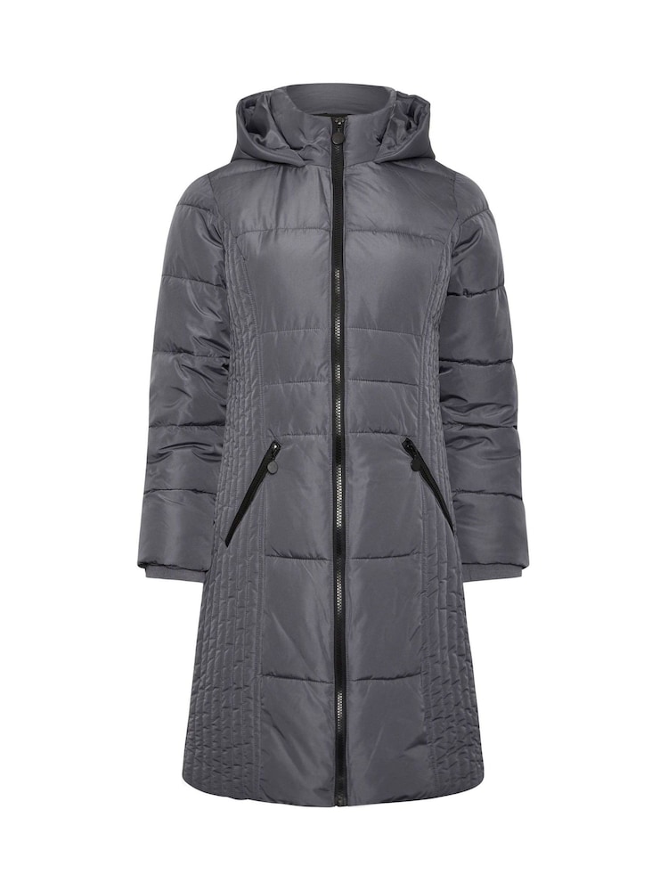 PixieGirl Petite Grey Sporty Mid Weight Padded Coat - Image 5 of 5