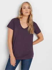 Long Tall Sally V-Neck Short Sleeve 100% Cotton T-Shirt 2 Pack - Imagen 2 de 7