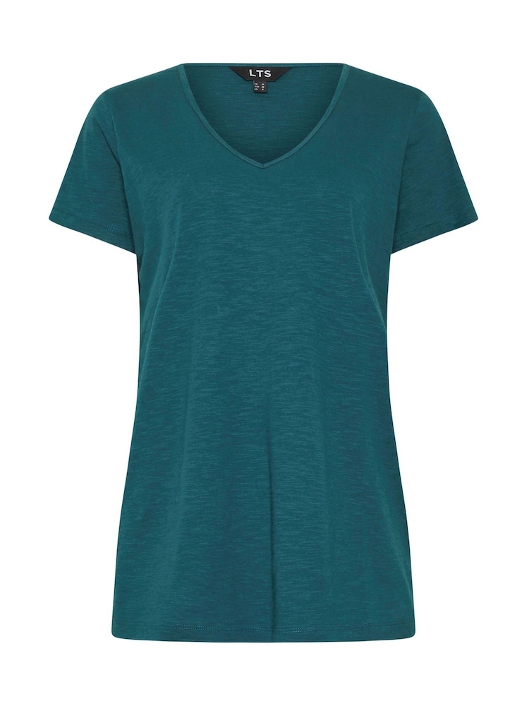 Long Tall Sally V-Neck Short Sleeve 100% Cotton T-Shirt 2 Pack - Imagen 7 de 7