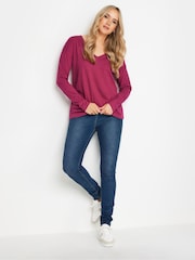 Long Tall Sally Pink Long Sleeve 100% Cotton T-Shirts 2 Pack - Image 4 of 8