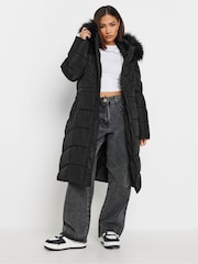 PixieGirl Petite Black Midi Padded 2-In-1 Coat - Image 2 of 5