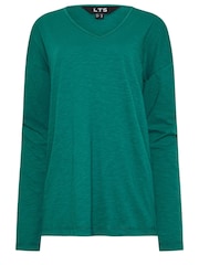 Long Tall Sally Langärmeliges T-Shirt mit V-Ausschnitt aus 100 % Baumwolle - Bild 5 von 5