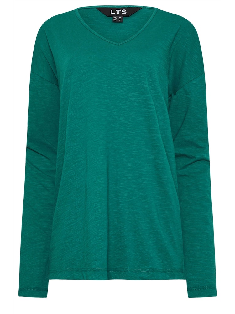 Long Tall Sally Langärmeliges T-Shirt mit V-Ausschnitt aus 100 % Baumwolle - Bild 5 von 5