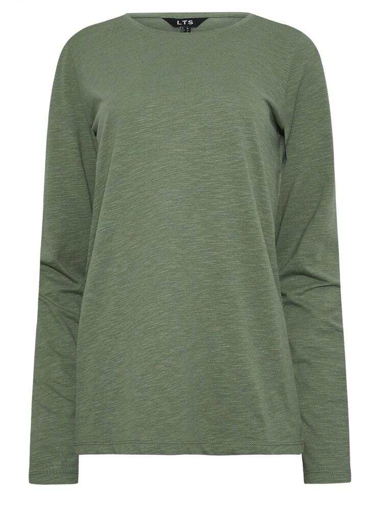 Long Tall Sally Green Long Sleeve Scoop Neck 100% Cotton T-Shirt - Image 5 of 5