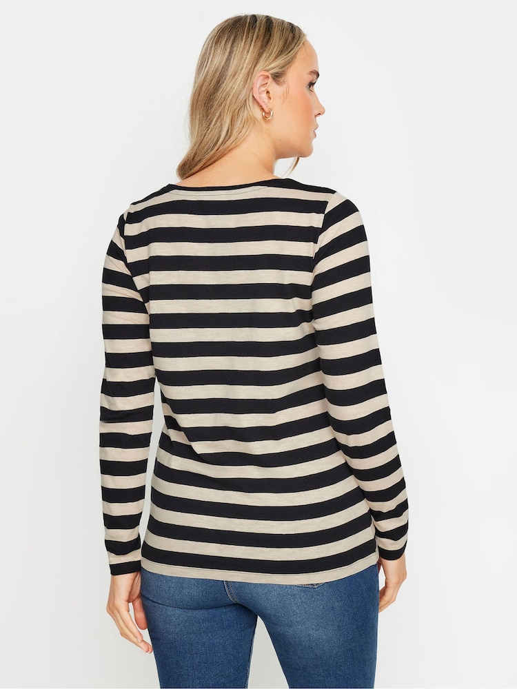Long Tall Sally Black Long Sleeve 100% Cotton T-Shirts 2 Pack - Image 5 of 8