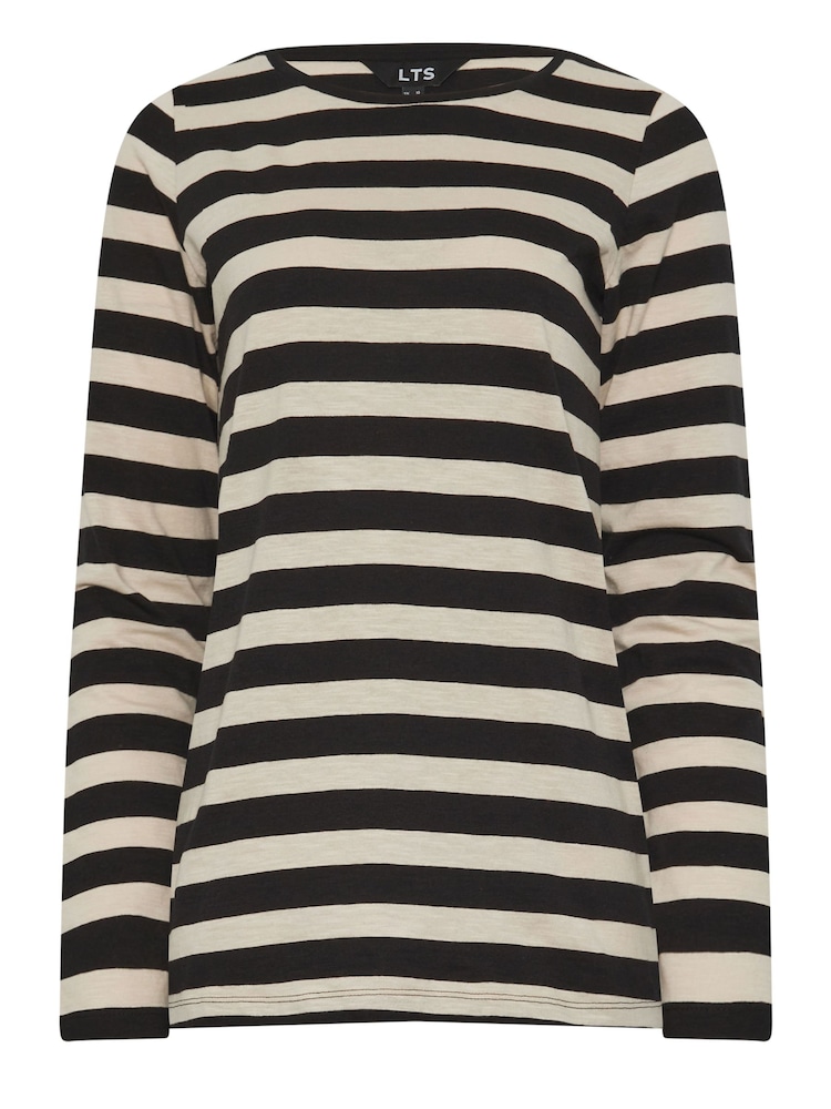 Long Tall Sally Black Long Sleeve 100% Cotton T-Shirts 2 Pack - Image 7 of 8