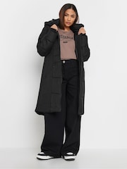 PixieGirl Petite Black Sporty Mid Weight Padded Coat - Image 1 of 5