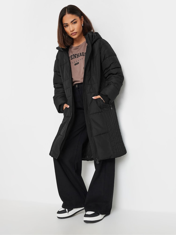 PixieGirl Petite Black Sporty Mid Weight Padded Coat - Image 2 of 5