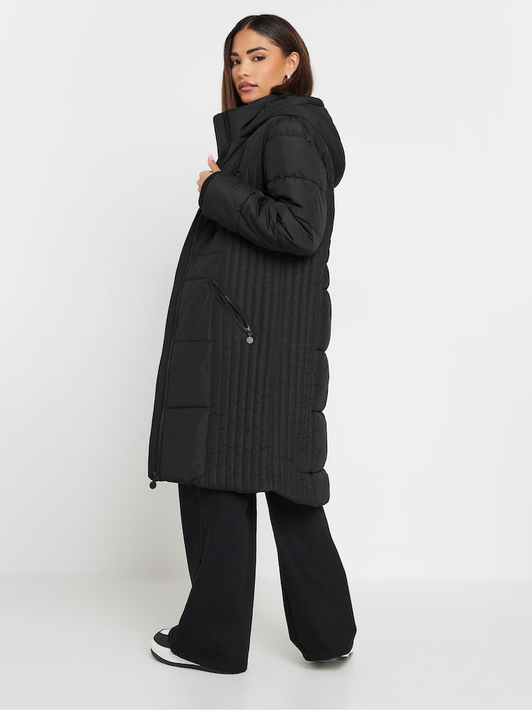 PixieGirl Petite Black Sporty Mid Weight Padded Coat - Image 3 of 5