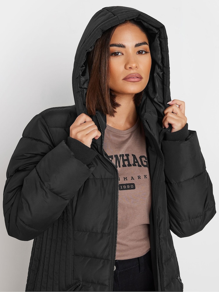 PixieGirl Petite Black Sporty Mid Weight Padded Coat - Image 4 of 5