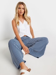 PixieGirl Petite Blue Stripe Wide Leg Trousers - Image 2 of 6