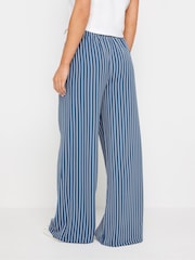PixieGirl Petite Blue Stripe Wide Leg Trousers - Image 4 of 6