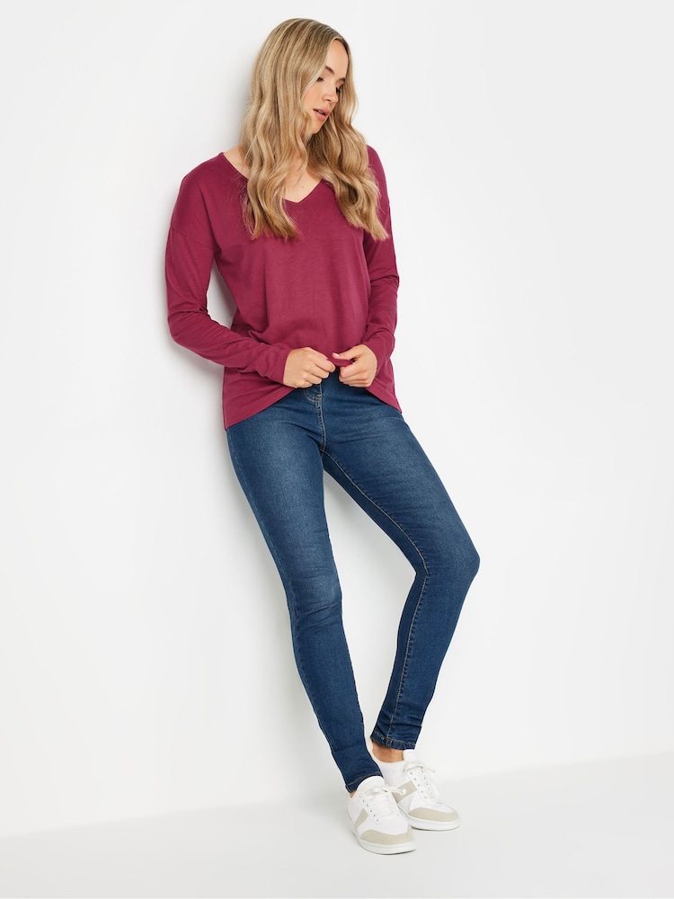 Long Tall Sally Long Sleeve V-Neck 100% Cotton T-Shirt - Imagen 2 de 5 Long Tall Sally Long Sleeve V-Neck 100% Cotton T-Shirt - Imagen 2 de 5
