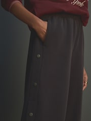 Black Soft Jersey Popper Side Trousers - Image 5 of 9