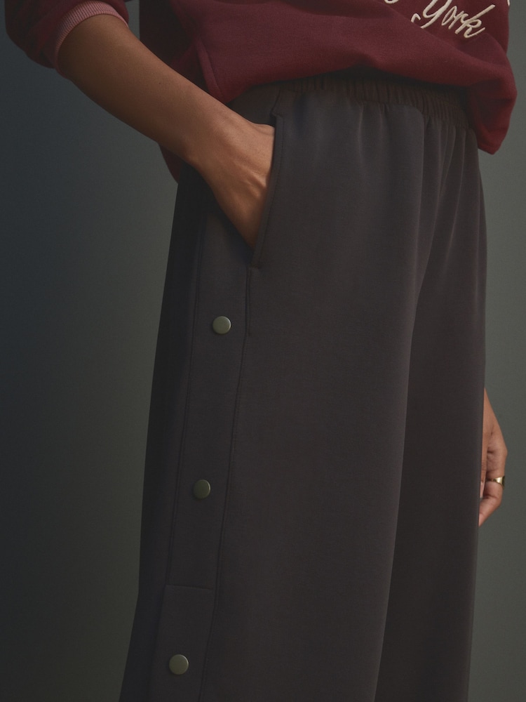 Black Soft Jersey Popper Side Trousers - Image 5 of 9