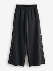 Black Soft Jersey Popper Side Trousers - Image 7 of 9