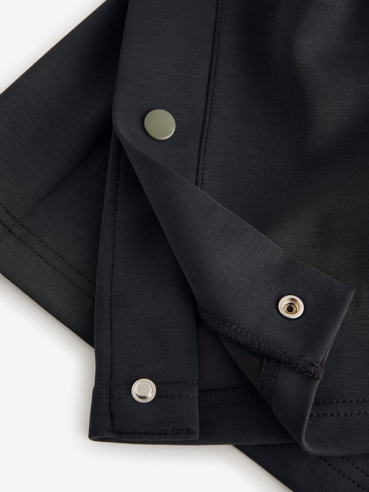 Black Soft Jersey Popper Side Trousers - Image 9 of 9