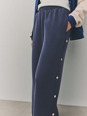 Navy Soft Jersey Popper Side Trousers - Image 4 of 8