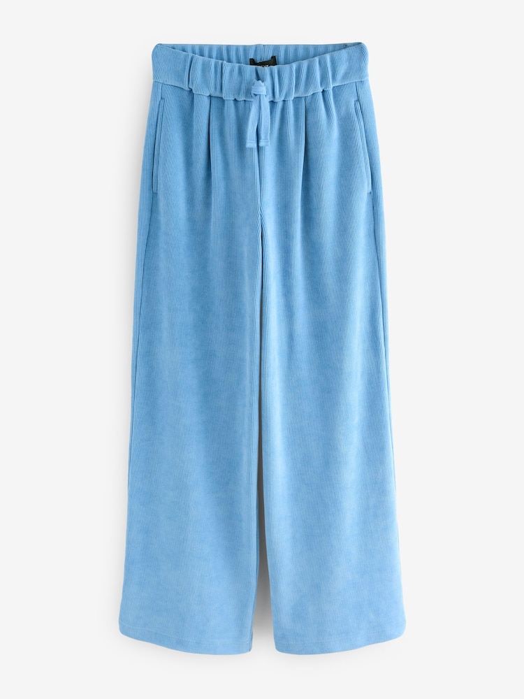 Bleu - Pantalons en velours côtelé à enfiler - Image 5 of 7