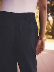 Темно-синий - Оставайтесь на виду у всех, брюки Barrel Leg Linen Rich - Изображение 5 из 5