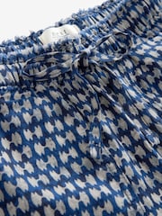 Navy Wide Leg Pull-On Linen Blend Trousers - Image 7 of 8