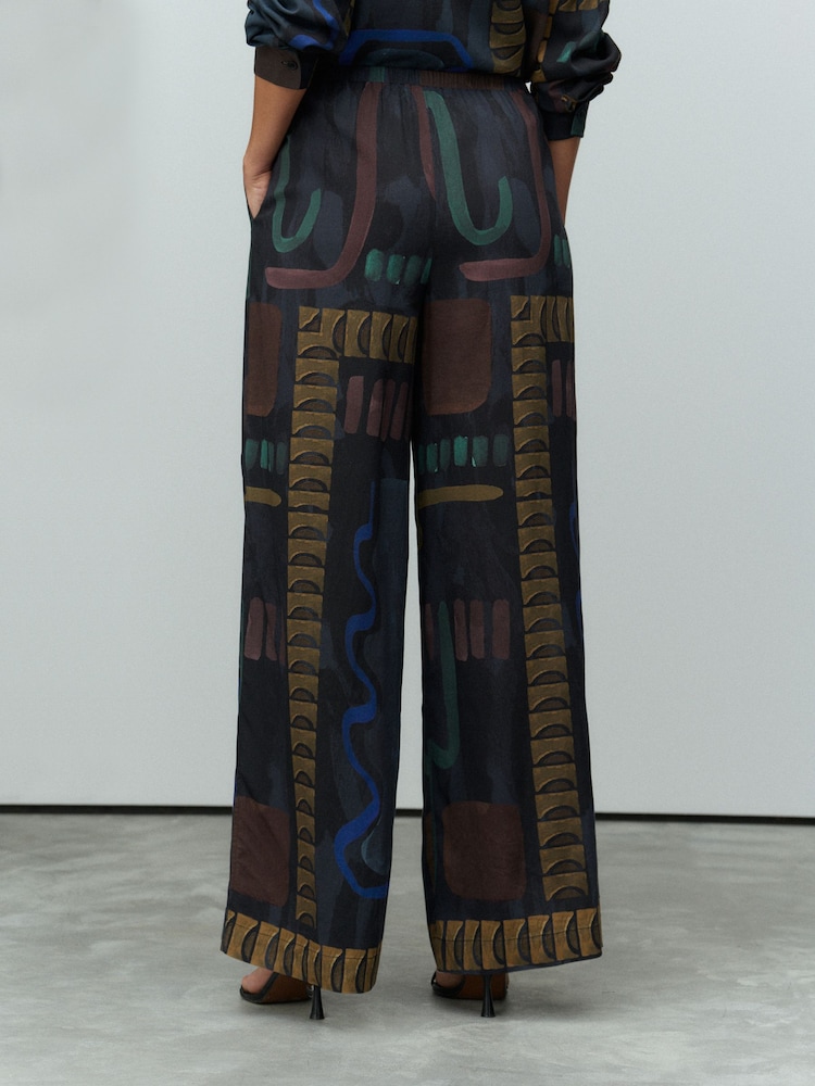 Impression marine - Pantalons amples avec Lin - Image 3 of 7
