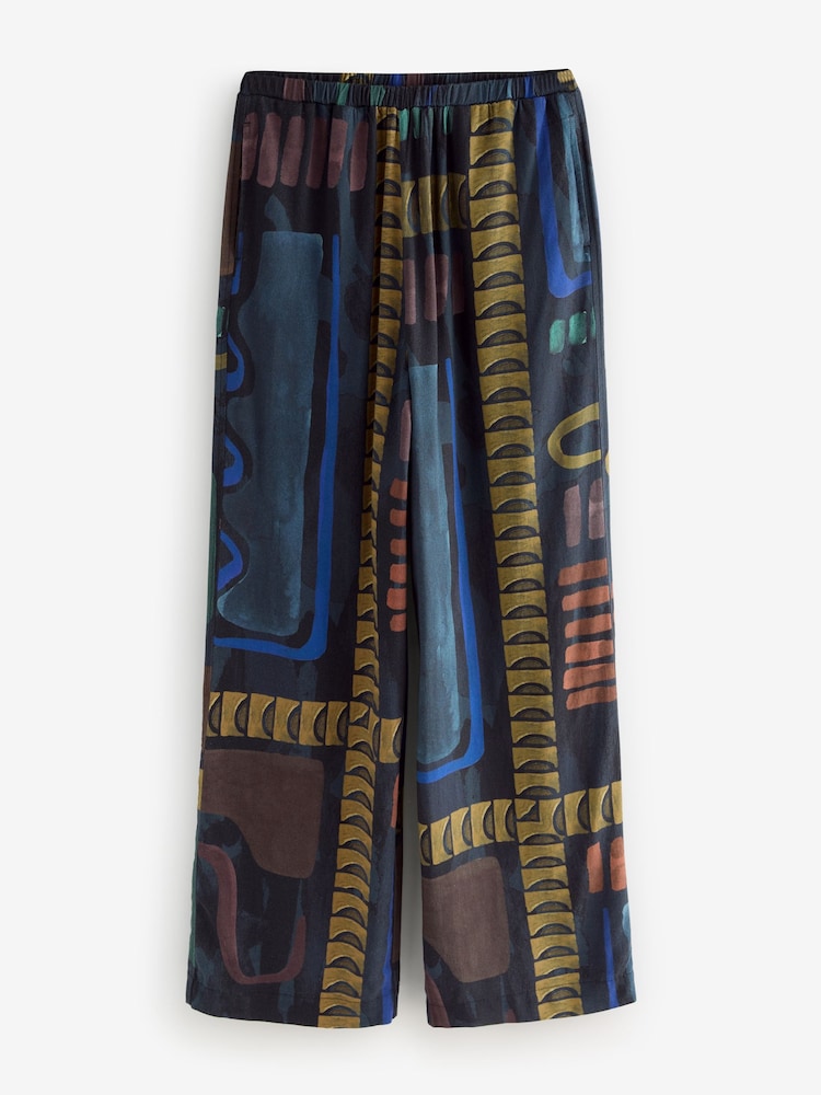 Impression marine - Pantalons amples avec Lin - Image 5 of 7