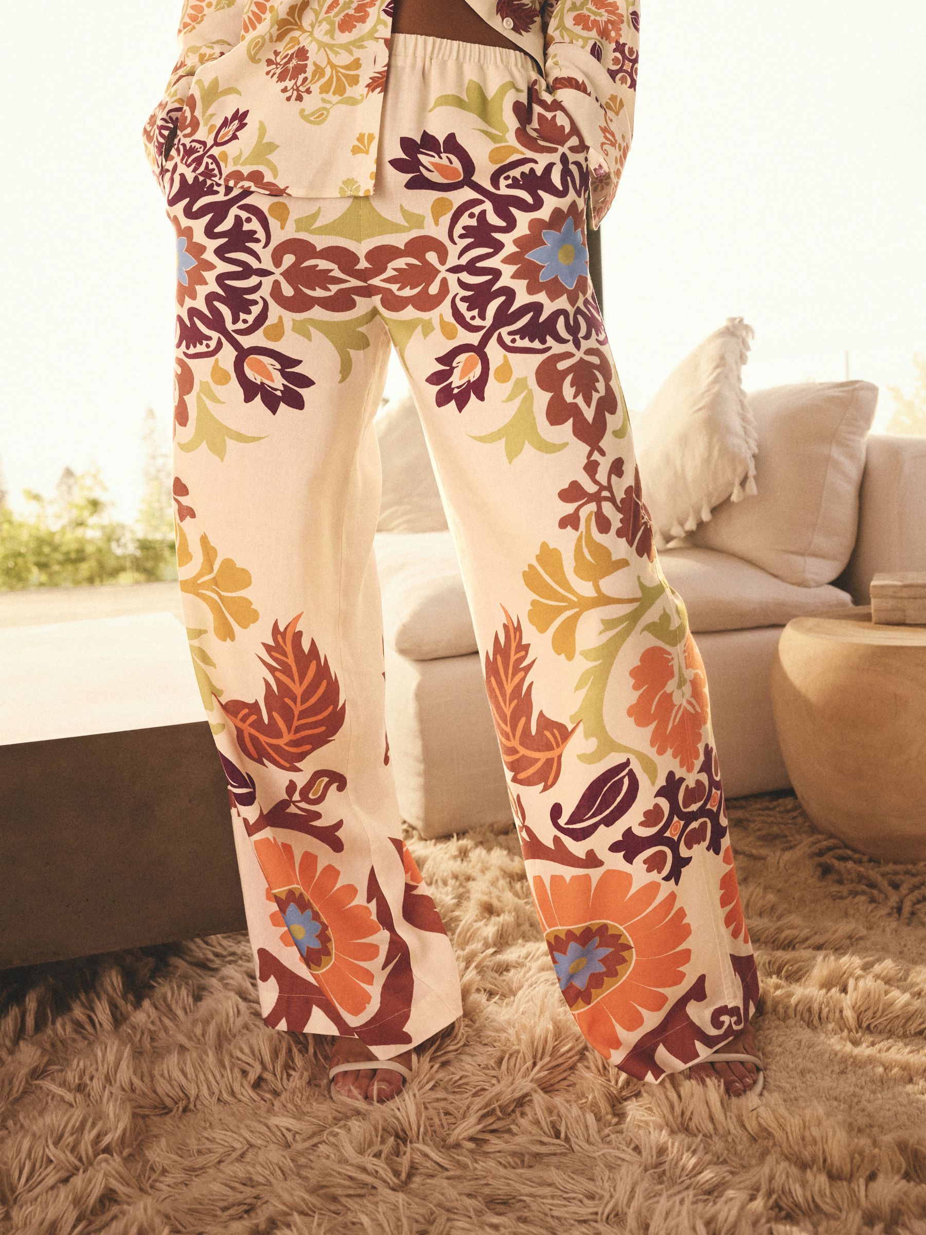 Buy Ecru Wide Leg Trousers With Linen From The Next UK Online Shop Buy Ecru Wide Leg Trousers With Linen From The Next UK Online Shop